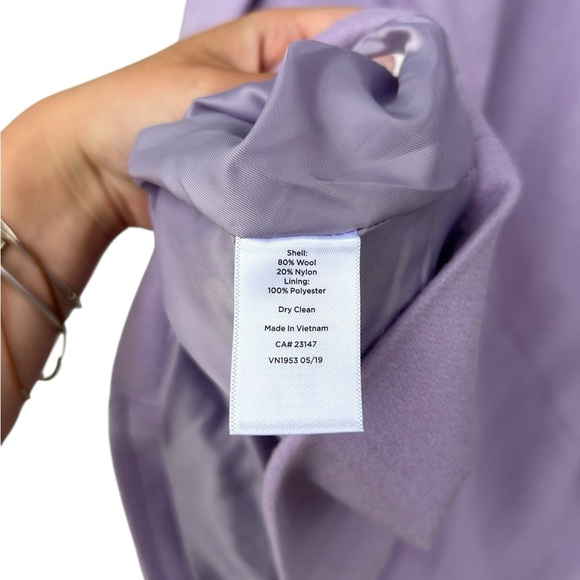 NWT Talbots BRUSHED ITALIAN WOOL SCALLOP EDGE JACKET - Size 22W - Lilac Purple - Picture 12 of 12